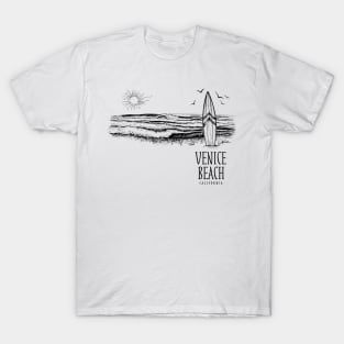 Venice Beach, California - Surf Board T-Shirt